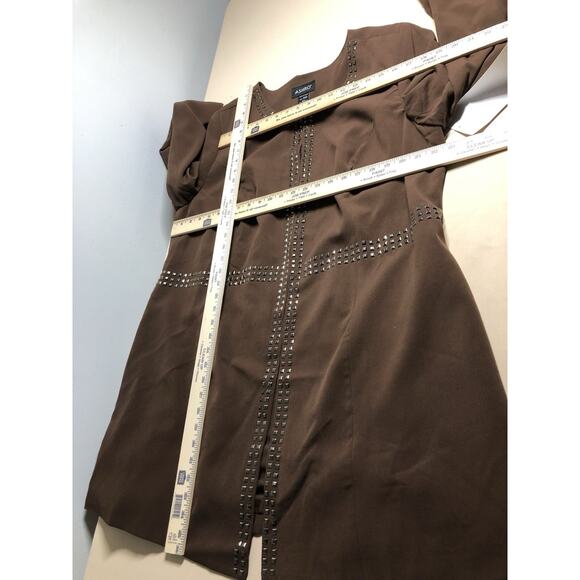 Ashro Women Jacket Coat Plus 20W Mob Wife Embellished Open Front Office Siren - Picture 8 of 9